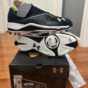 Under Armour Ignite Mens Size 10.5 Baseball Cleats New With Box Multicolor Laces